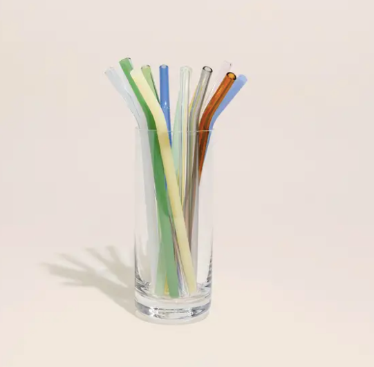 8" Bend Glass Straws