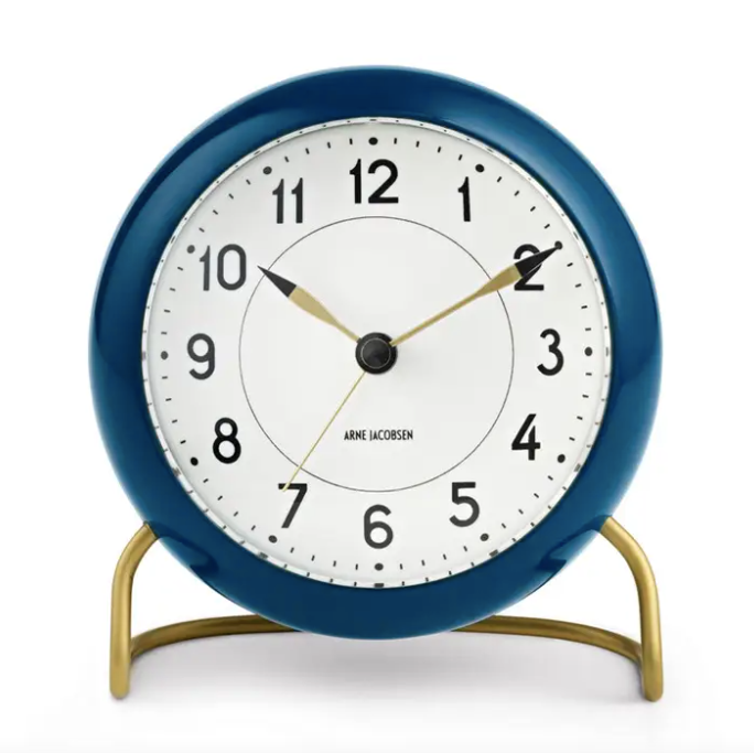 Station Alarm Clock in Petrol Blue