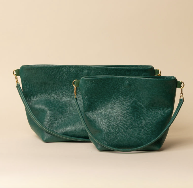 Big Sister Bucket in Malachite Leather