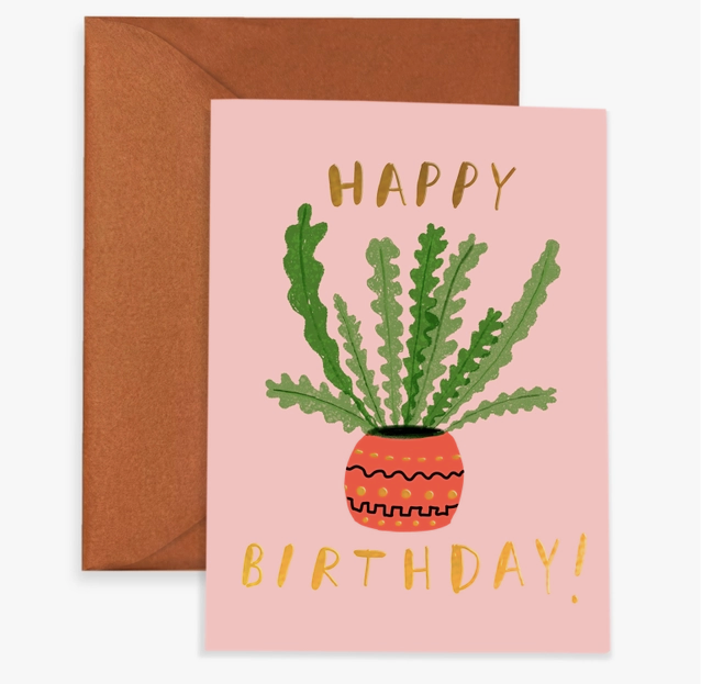 Zig Zag Cactus, Birthday Card