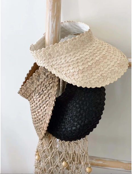 Palm Leaf Visor, Black