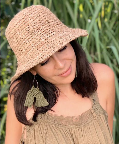 Hyacinth Straw Bucket Hat