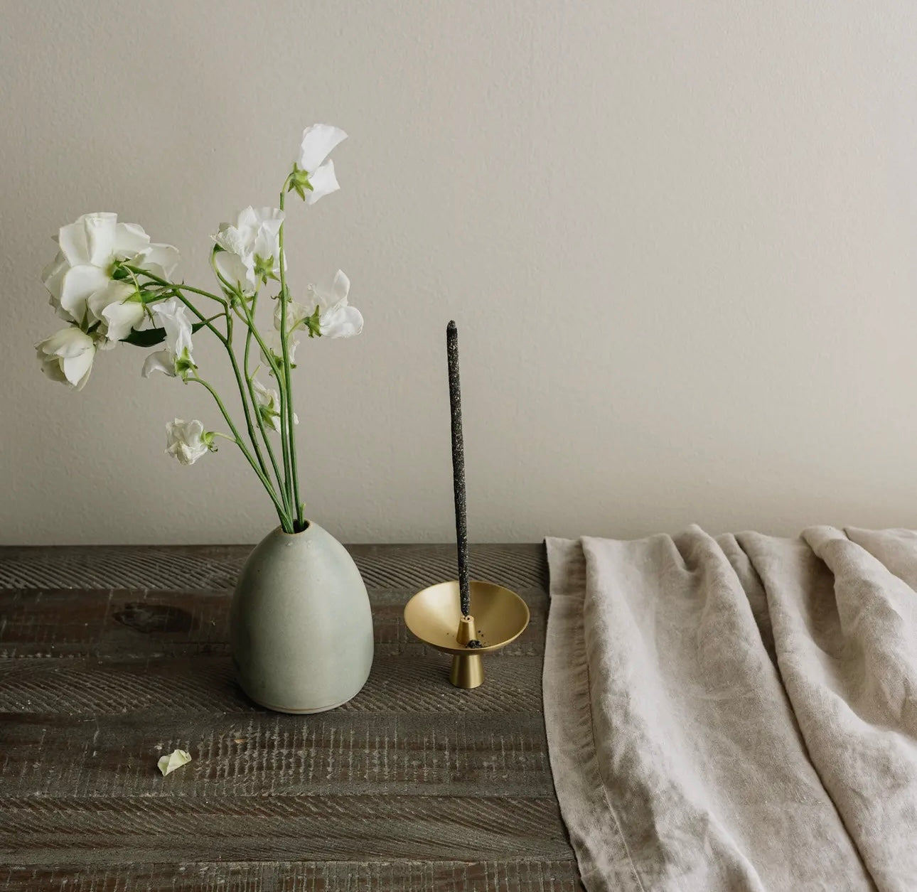 Brass Incense Holder with Ash Catcher