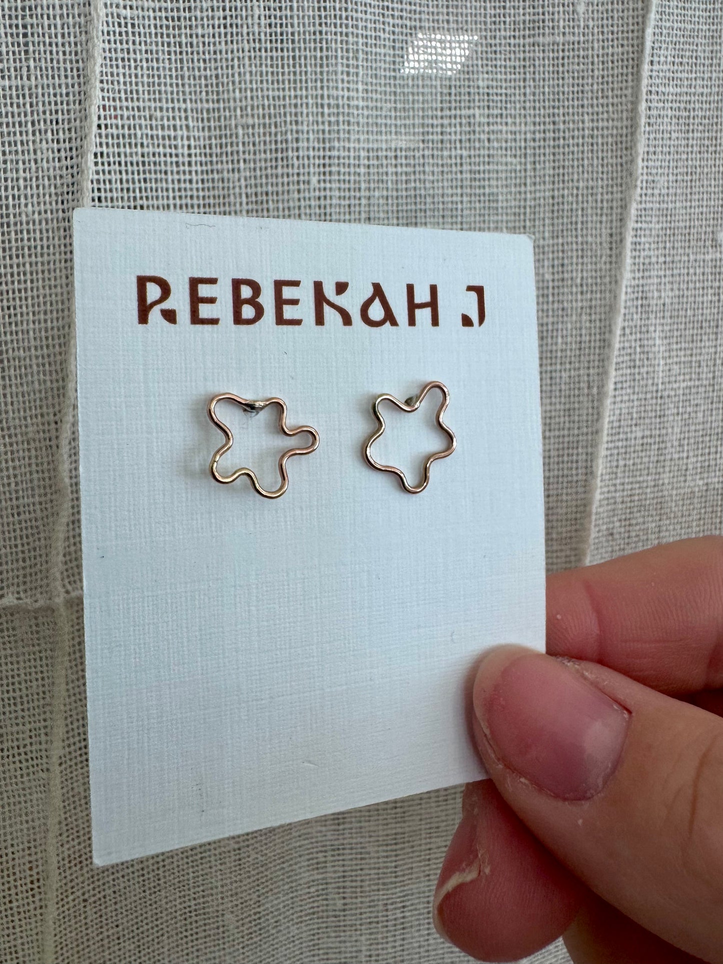Mini Squigg Earrings in Gold