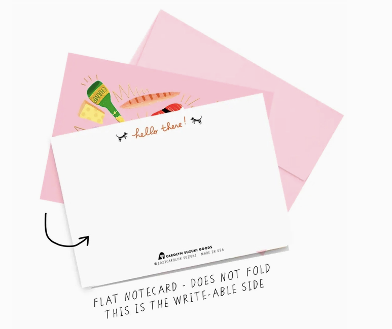 Gastronomy "Hey There" Notecard