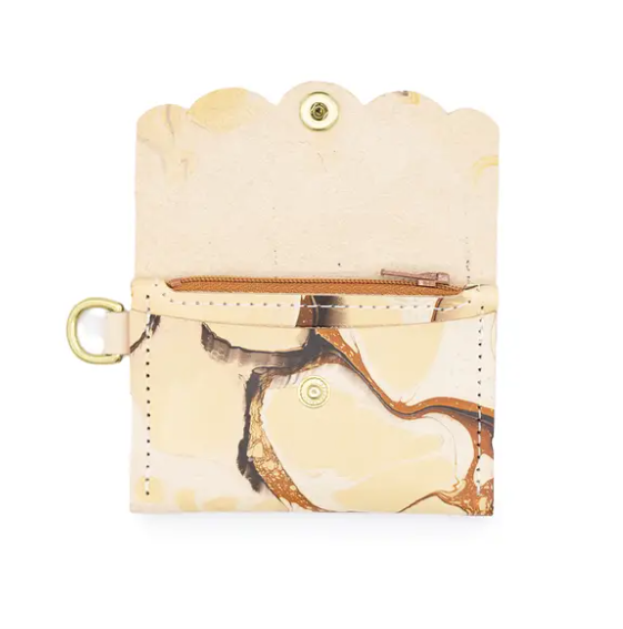 Dot Wallet in Marbled Champagne Problems