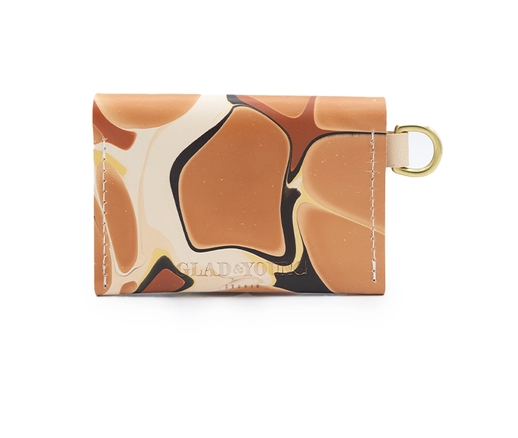Dot Wallet in Marbled Golden Girl