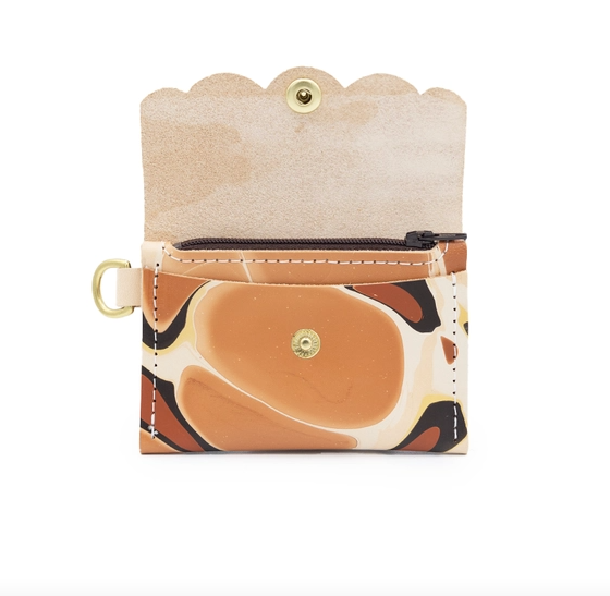 Dot Wallet in Marbled Golden Girl