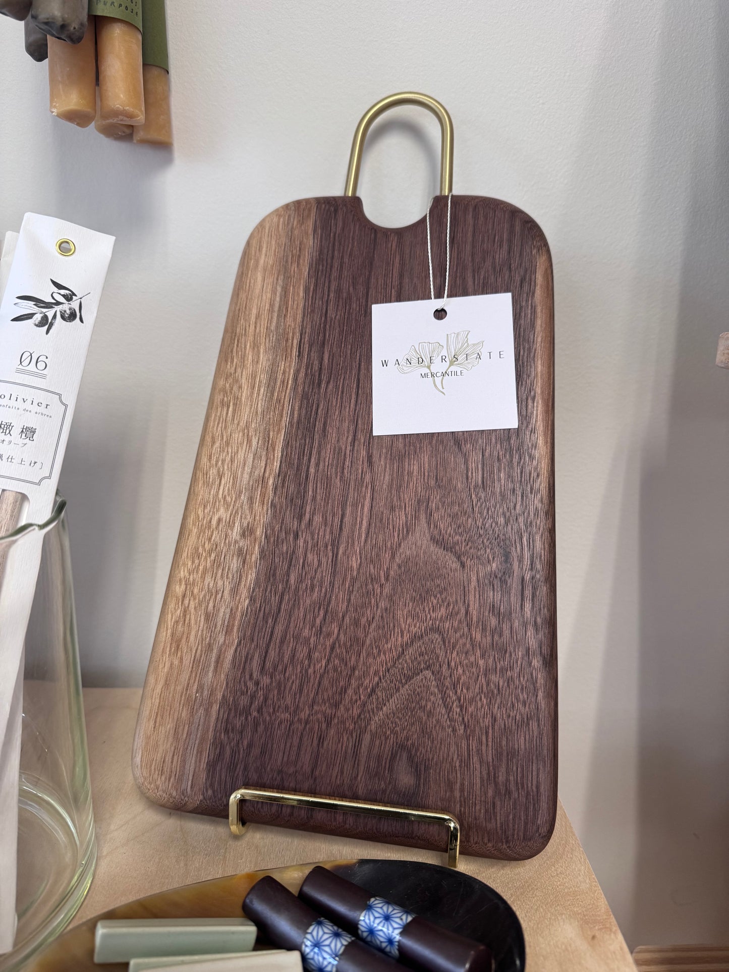 Brass Handled Board in Walnut