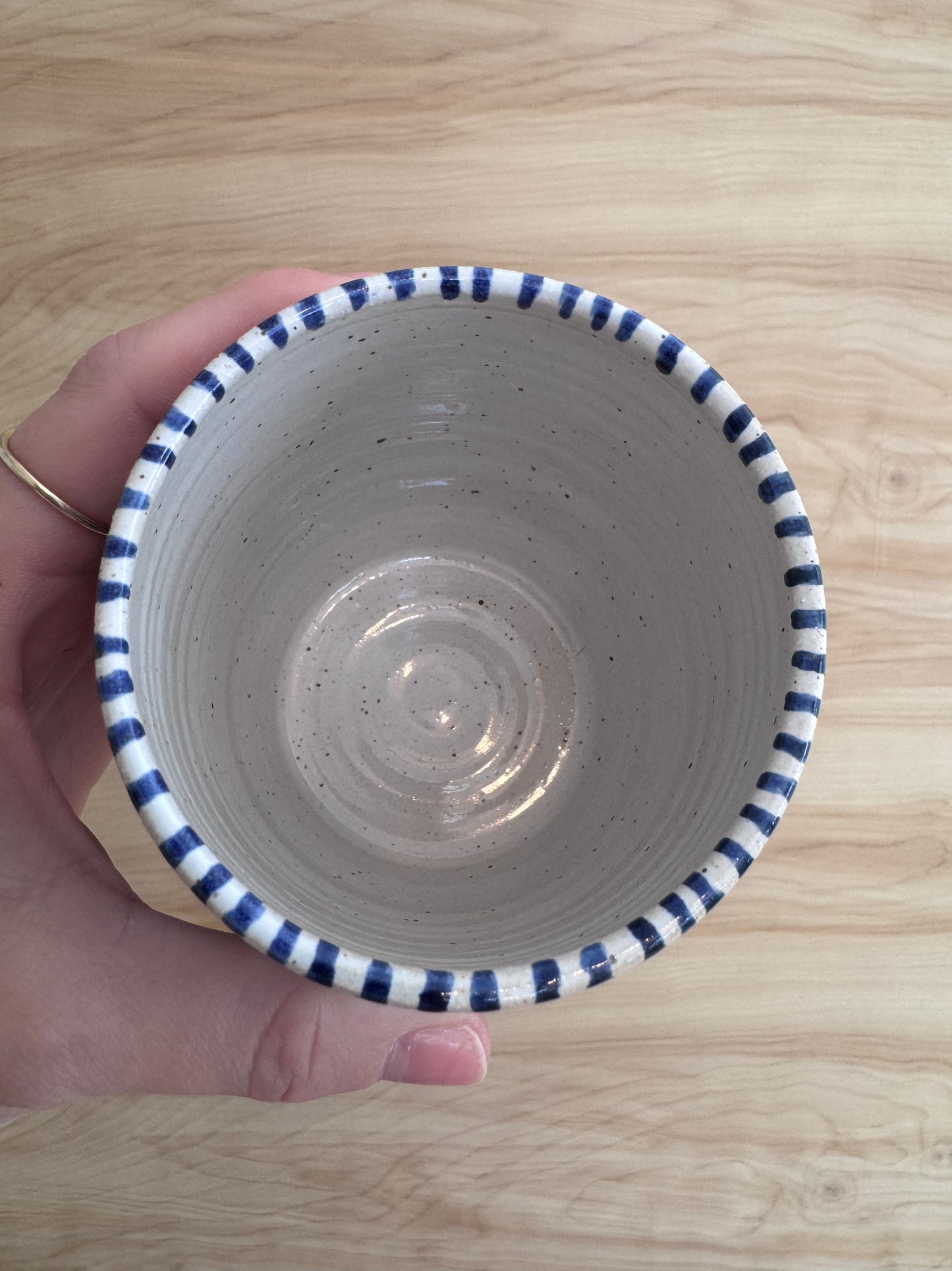 Blue Striped Tumbler