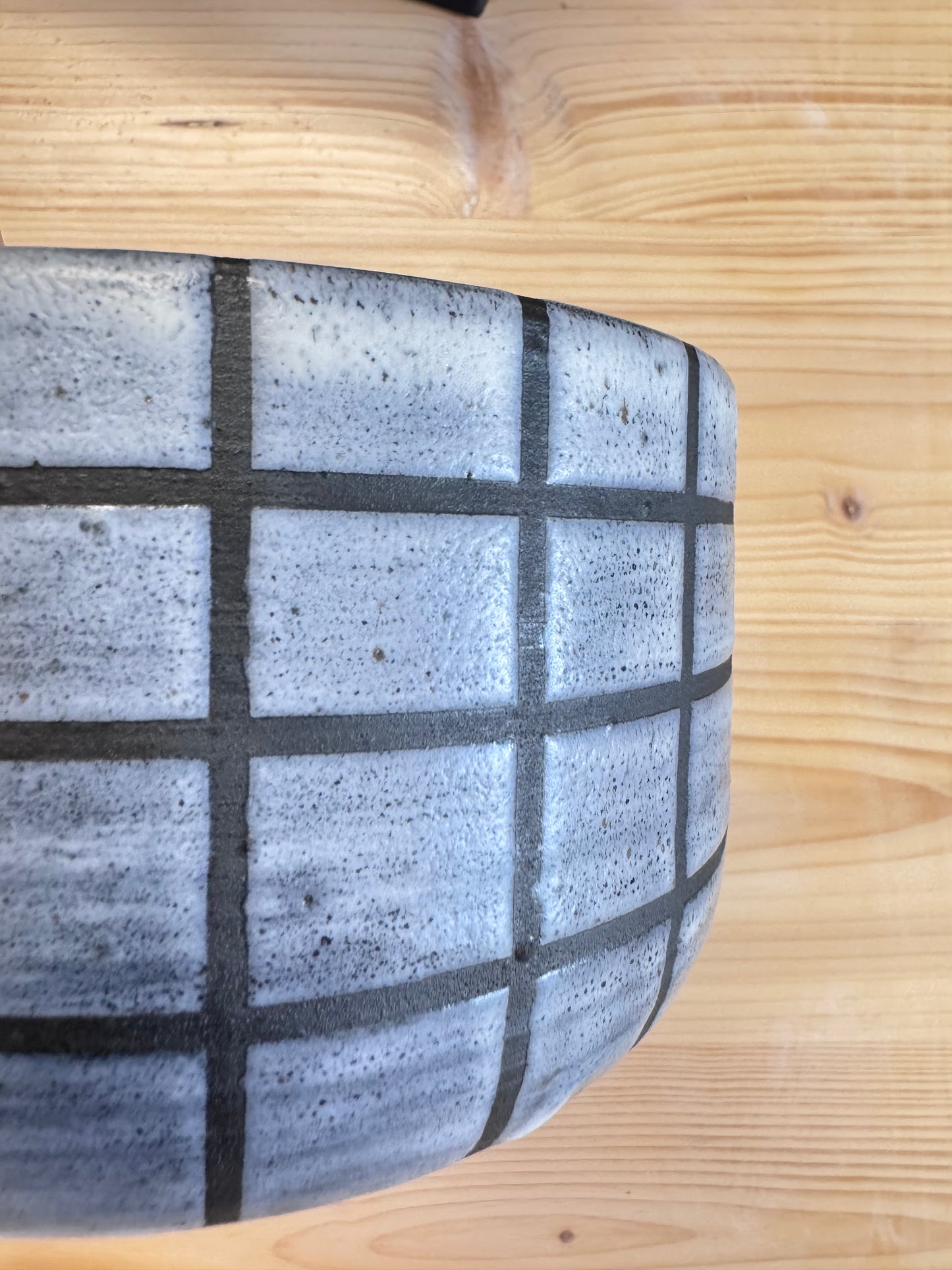 Wabi Sabi Grid Ceramic Planter