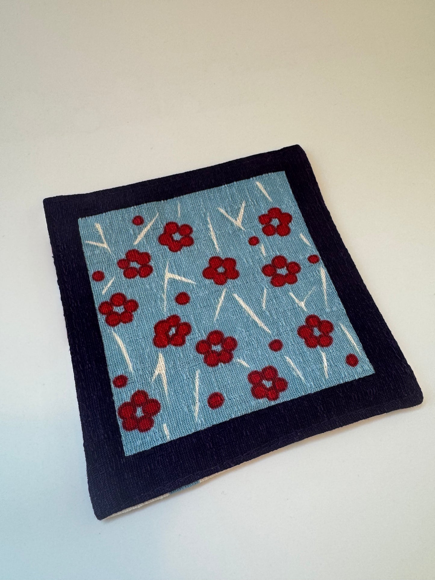 Japanese Fabric Coasters - Plum Red