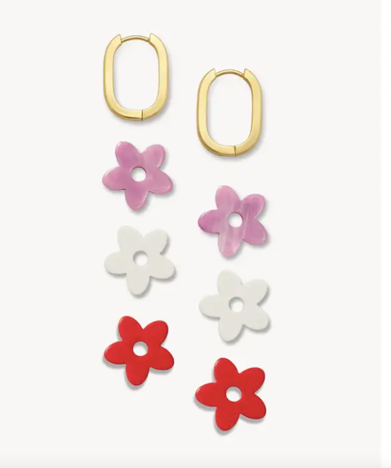 Petite Flower Charm Set in Chérie