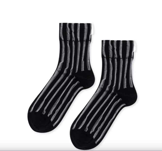 Mykonos Sheer Short Crew In Black