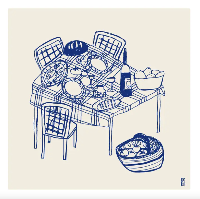 Checkerboard Table Art Print