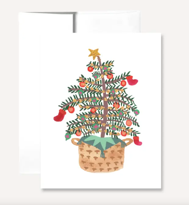 Popcorn Christmas Tree Card