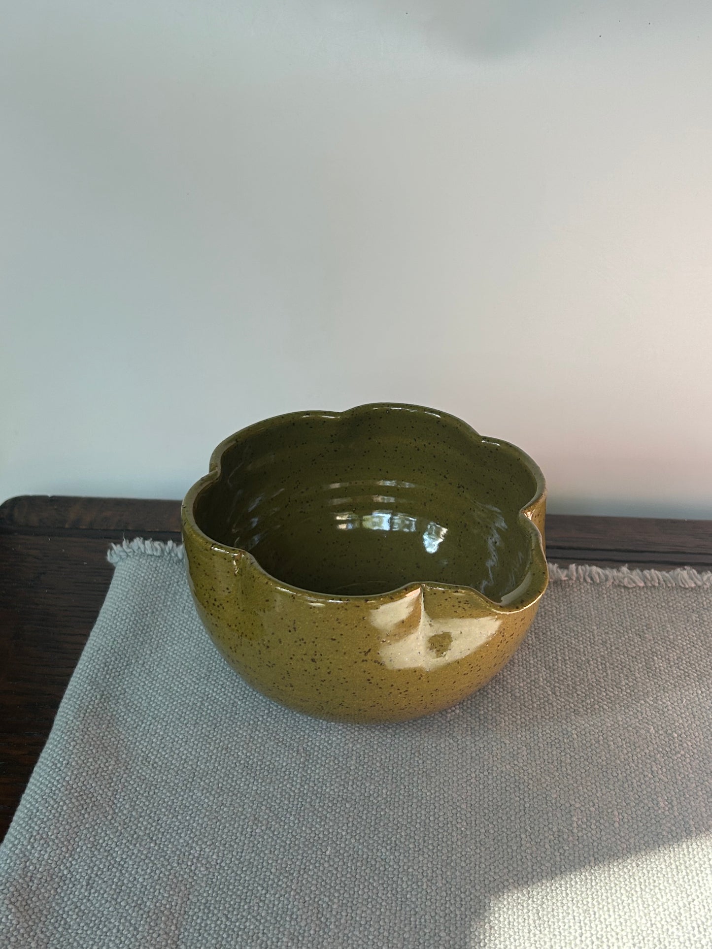 Olive Green Chawan - Large