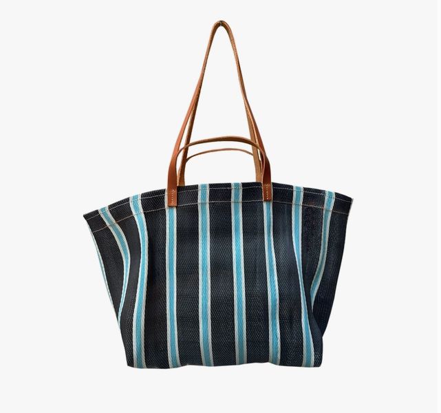 Assam Market Tote, Navy Blue