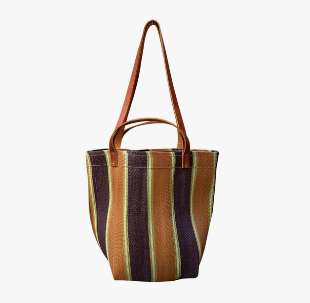 Mini Assam Market Tote, Plum/Orange