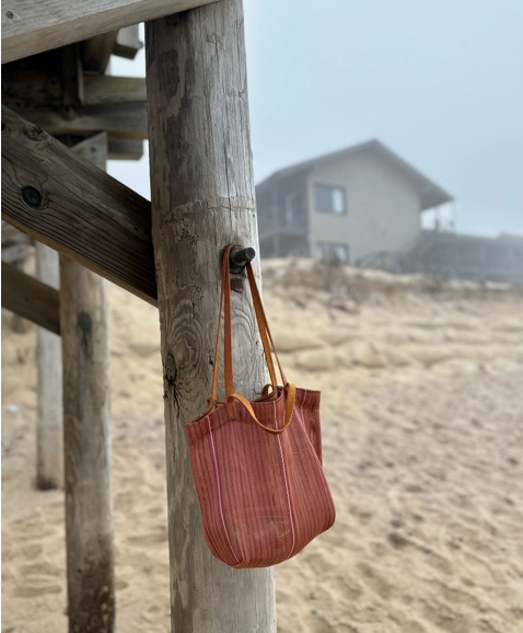 Mini Assam Market Tote, Rust