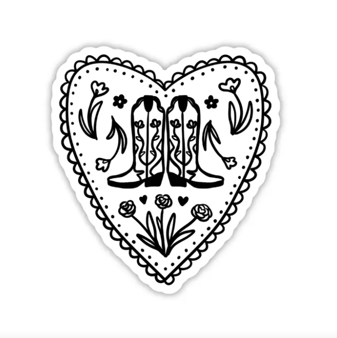 Cowgirl Heart Die-Cut Sticker
