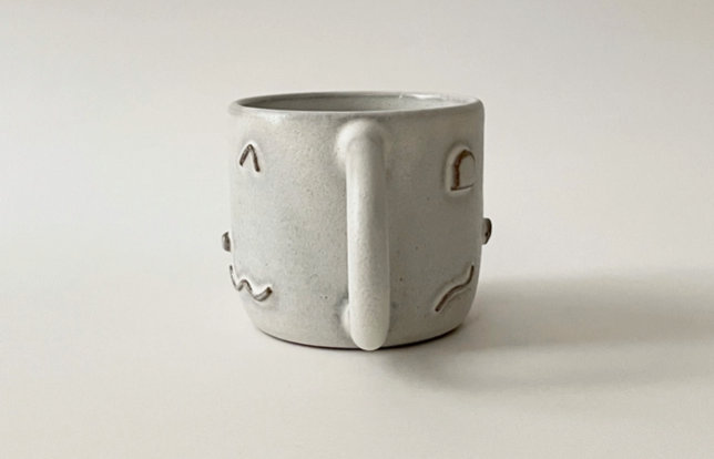 One of A Kind Handmade Ceramic Doodle Mug - No.1