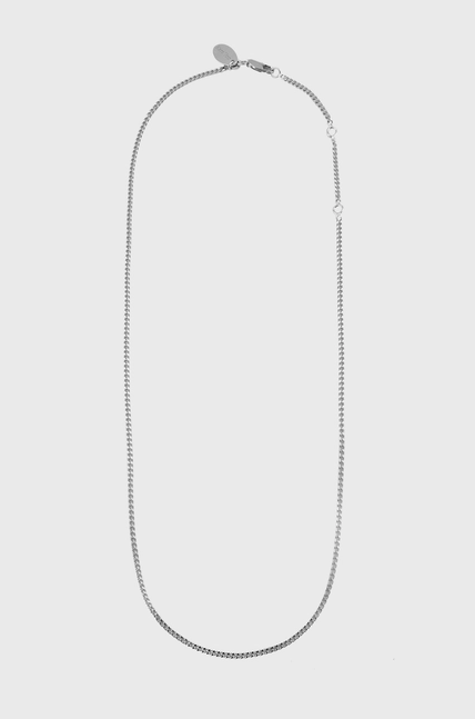 Thin Curb Necklace in Sterling Silver