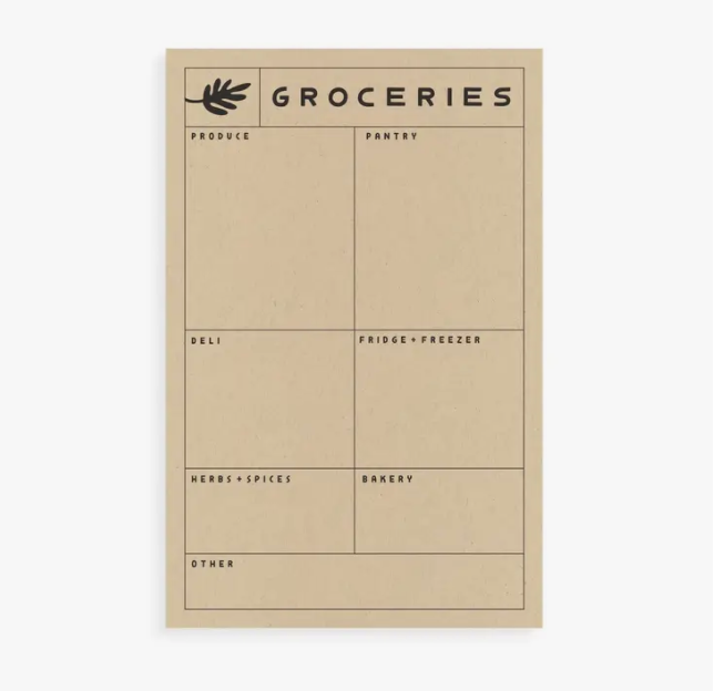 Groceries Notepad