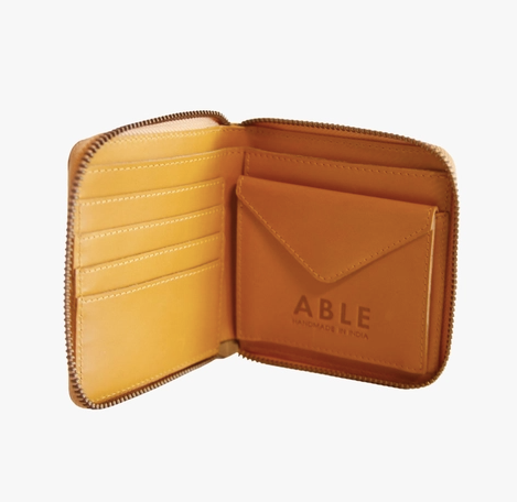 Helina Leather Wallet in Cognac