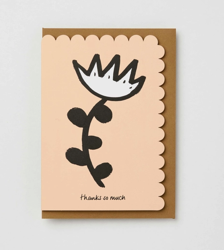Abstract Flower "Thanks So Much" Card