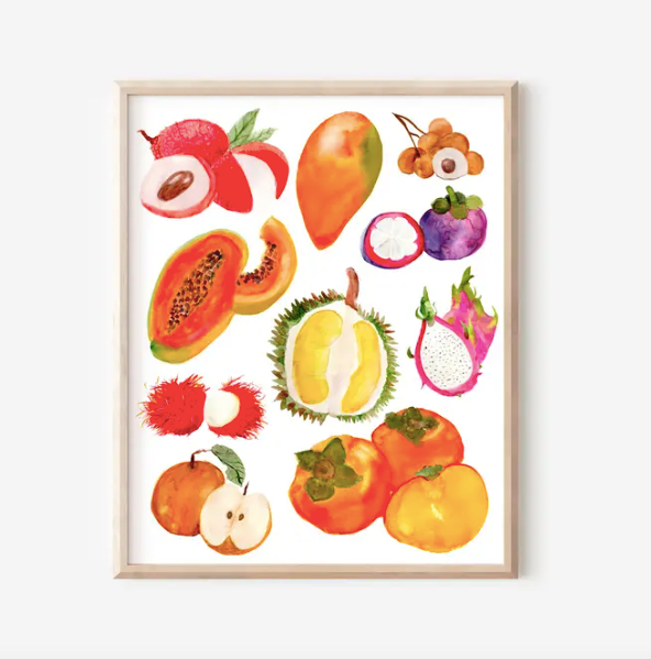 Asian Fruits Art Print