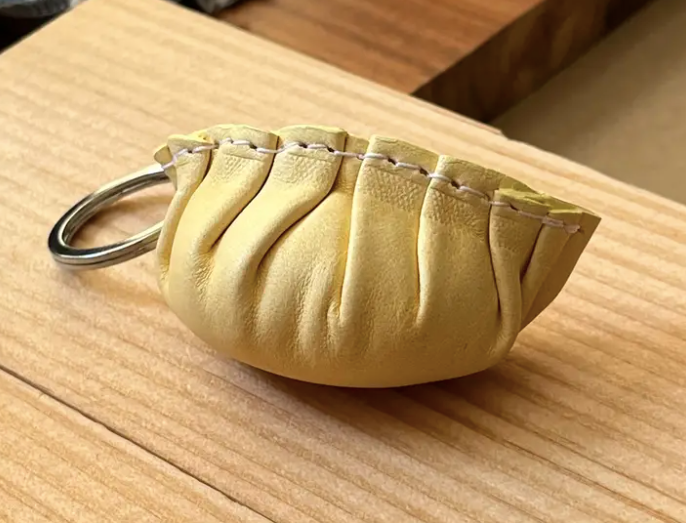 Leather Dumpling Keychain