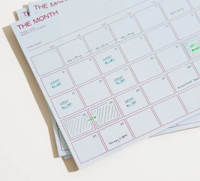 Monthly Desk Planner Notepad