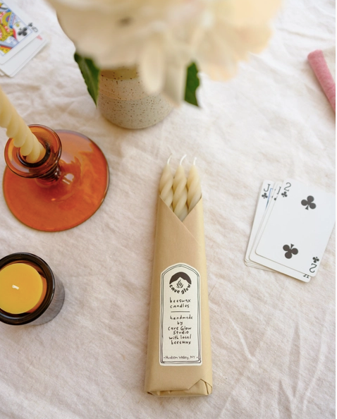 Beeswax Spiral Taper Set, Sand