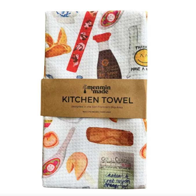 Chinese Takeout Waffle Weave Towel
