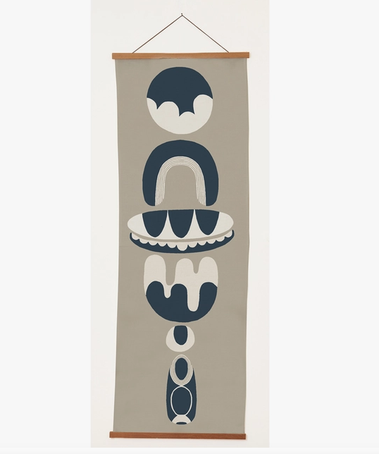 Earth Lotus Linen Wall Hanging