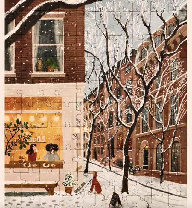 'Coffee in the West Village' 100 Piece Puzzle