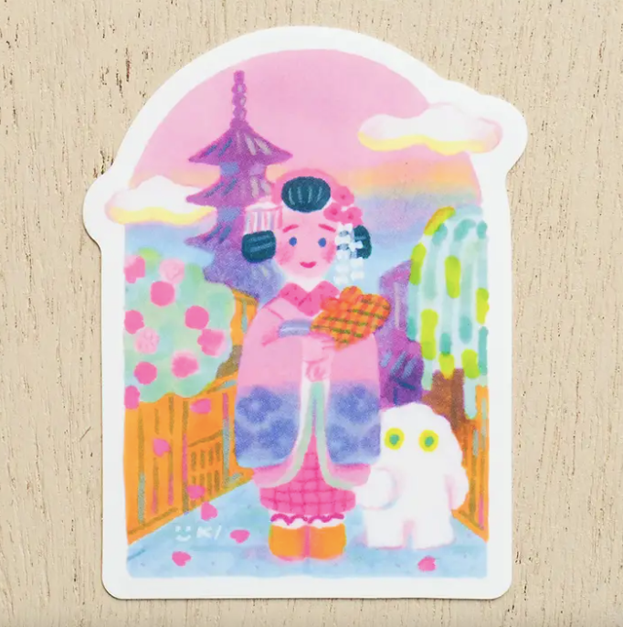 Geisha in Kyoto Sticker