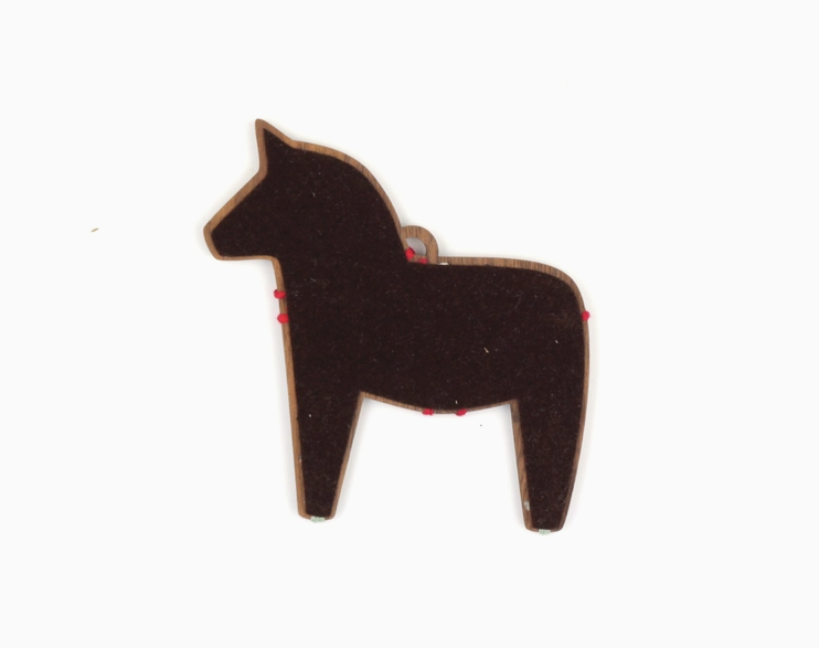 DIY Stitched Ornament Kit, Dala Horse