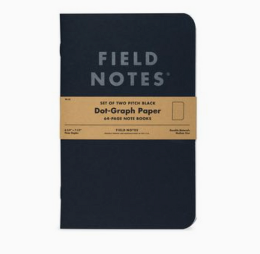 Dot Graph Notebook 2 Pack, Pitch Black