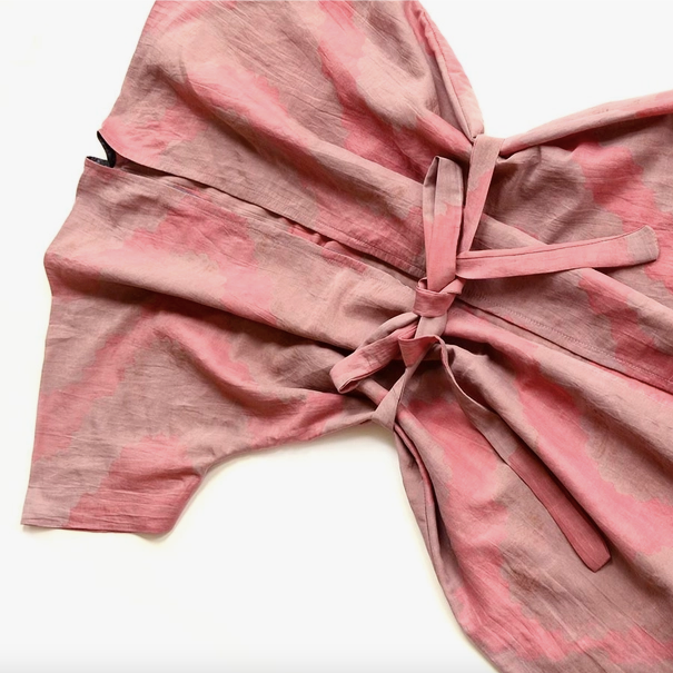 Flower Dyed Pink Kimono/Robe/Kaftan
