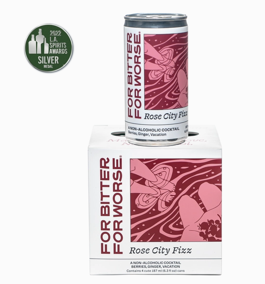 Rose City Fizz, Nonalcoholic Cocktail