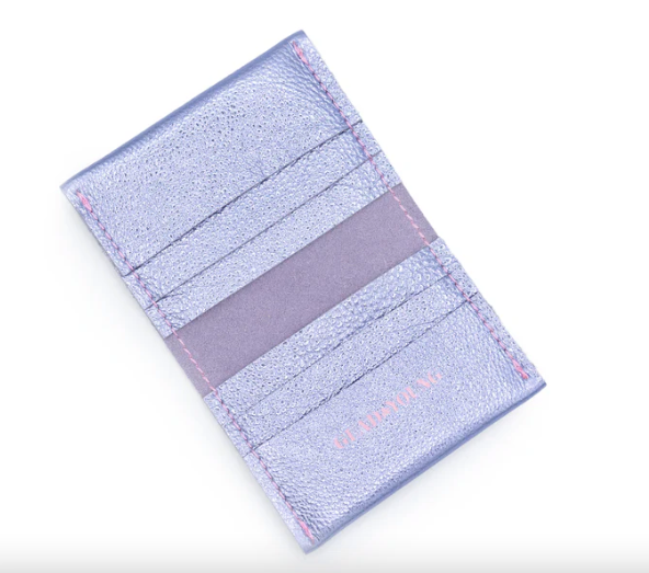 Anybody Wallet in Metallic Purple Leather