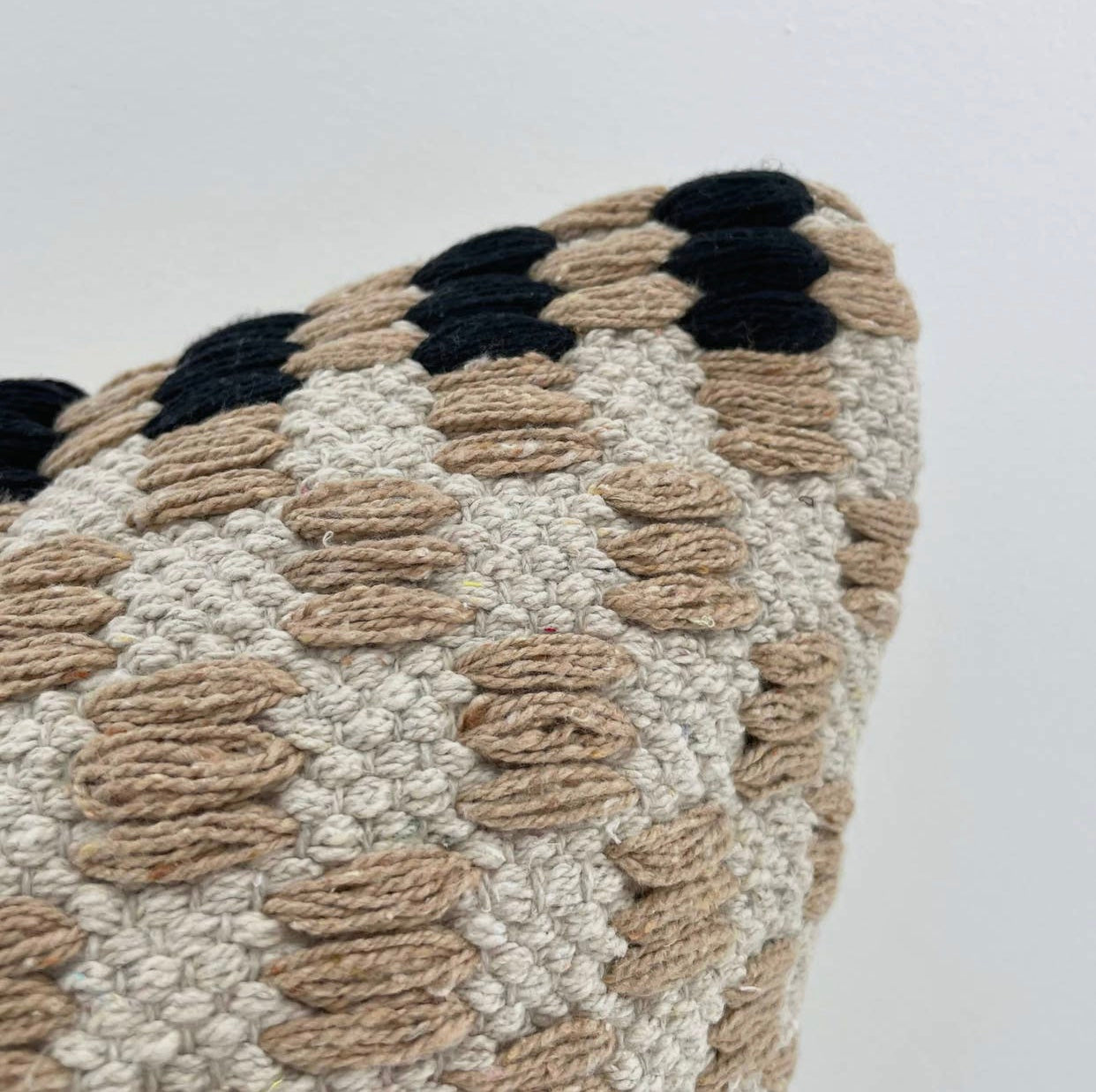 Hand Woven Checkerboard Pillow Cover