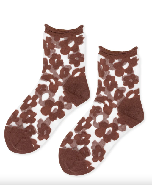 Pop Sheer Short Crew in Mocha