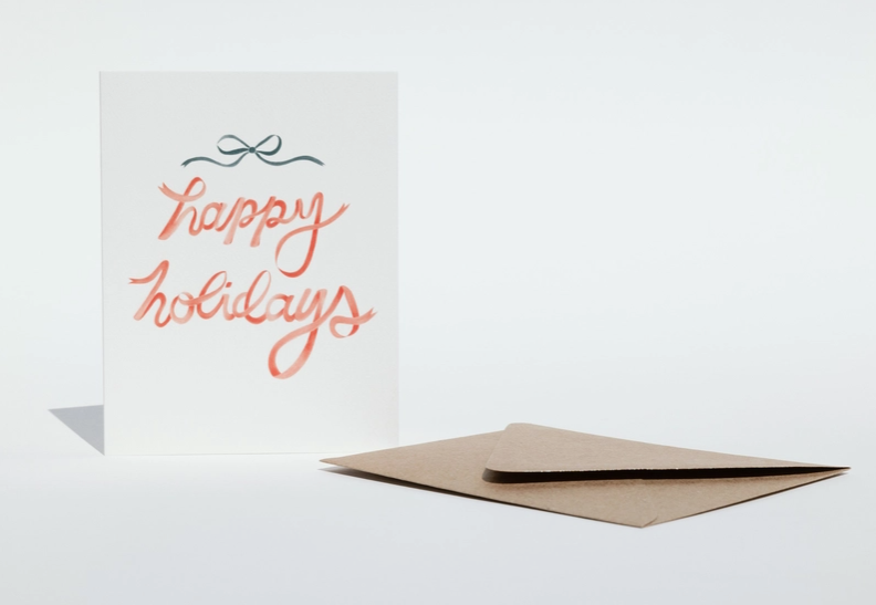 Happy Holidays Ribbon Card Box Set