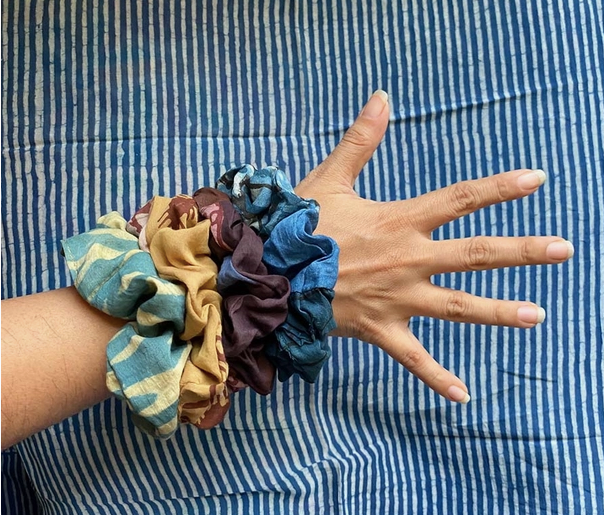 Zero Waste Cotton Silk Scrunchies