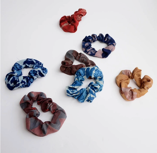 Zero Waste Cotton Silk Scrunchies