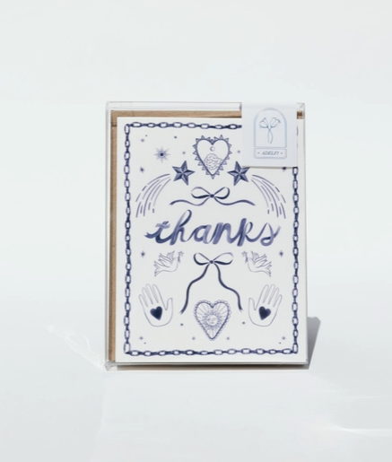 Indigo Icons Thank You Cards, Box Set