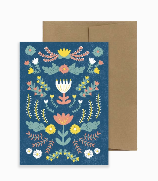 Floral Folk Greeting Card